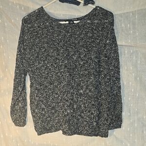 Norton McNaughton Black and White Crew Neck Sweater